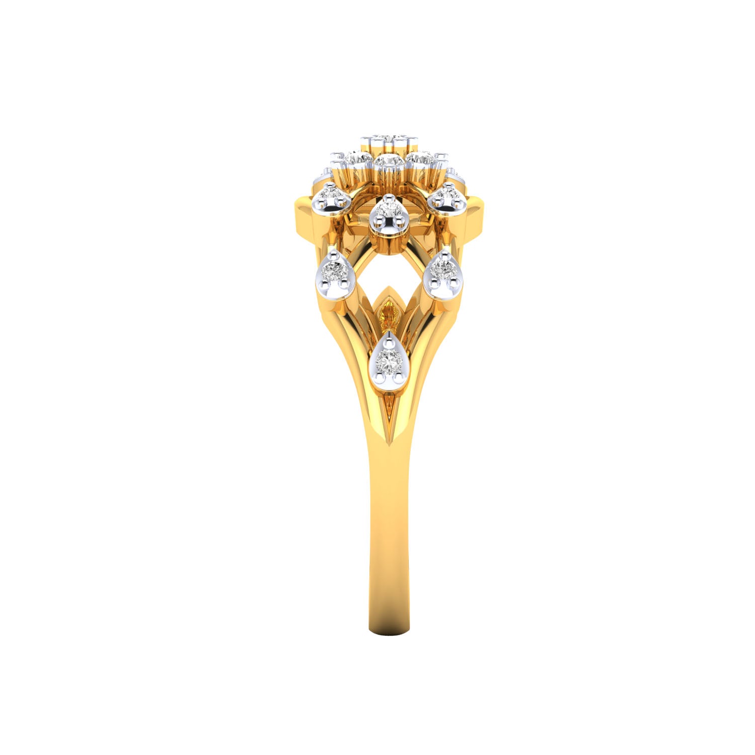 Yellow Gold Plated Sterling Silver Ring