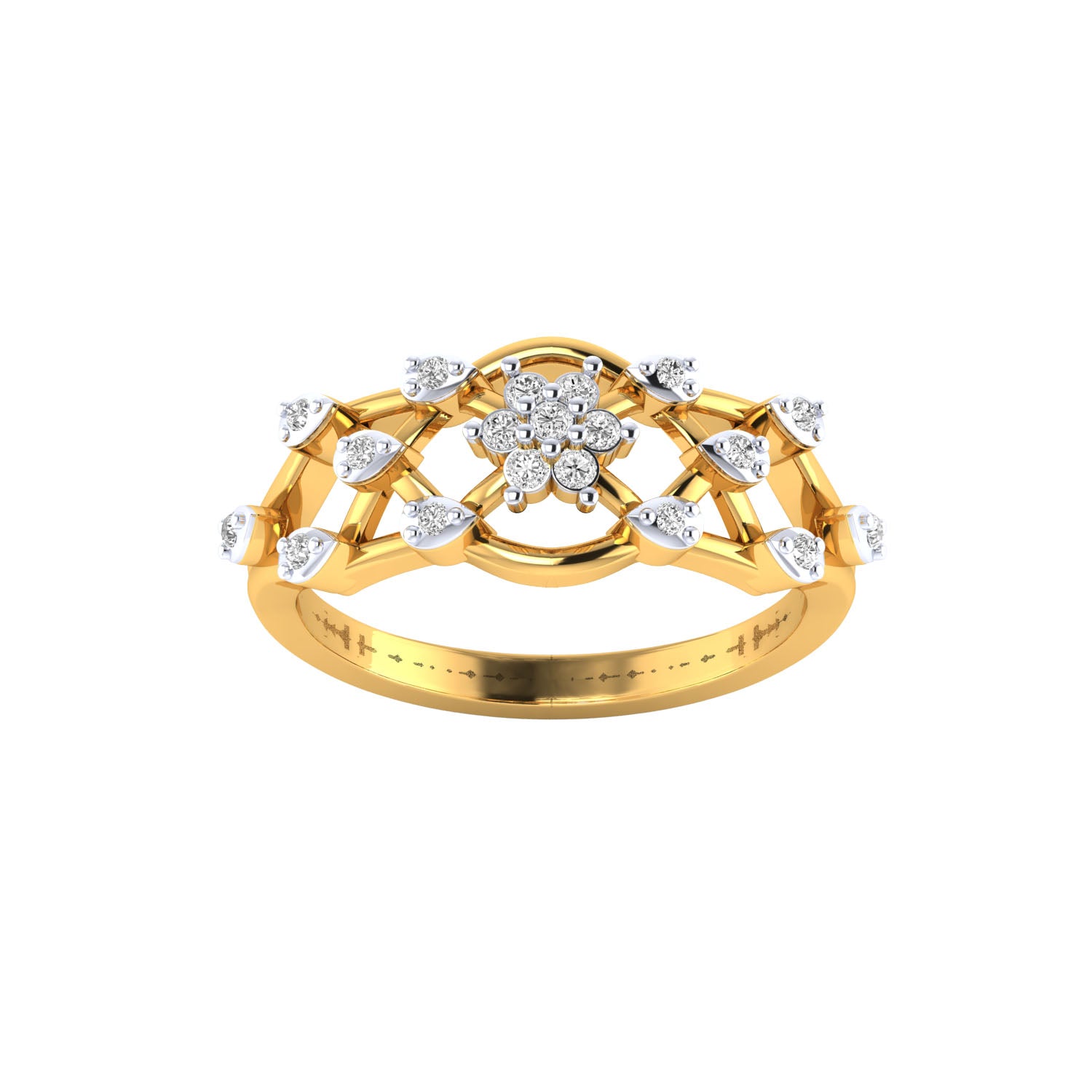 Yellow Gold Plated Sterling Silver Ring