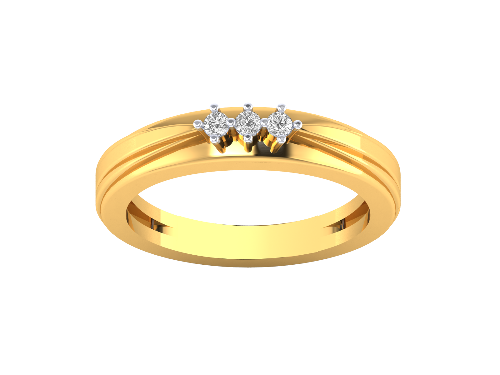 Yellow Gold Plated Sterling Silver Ring