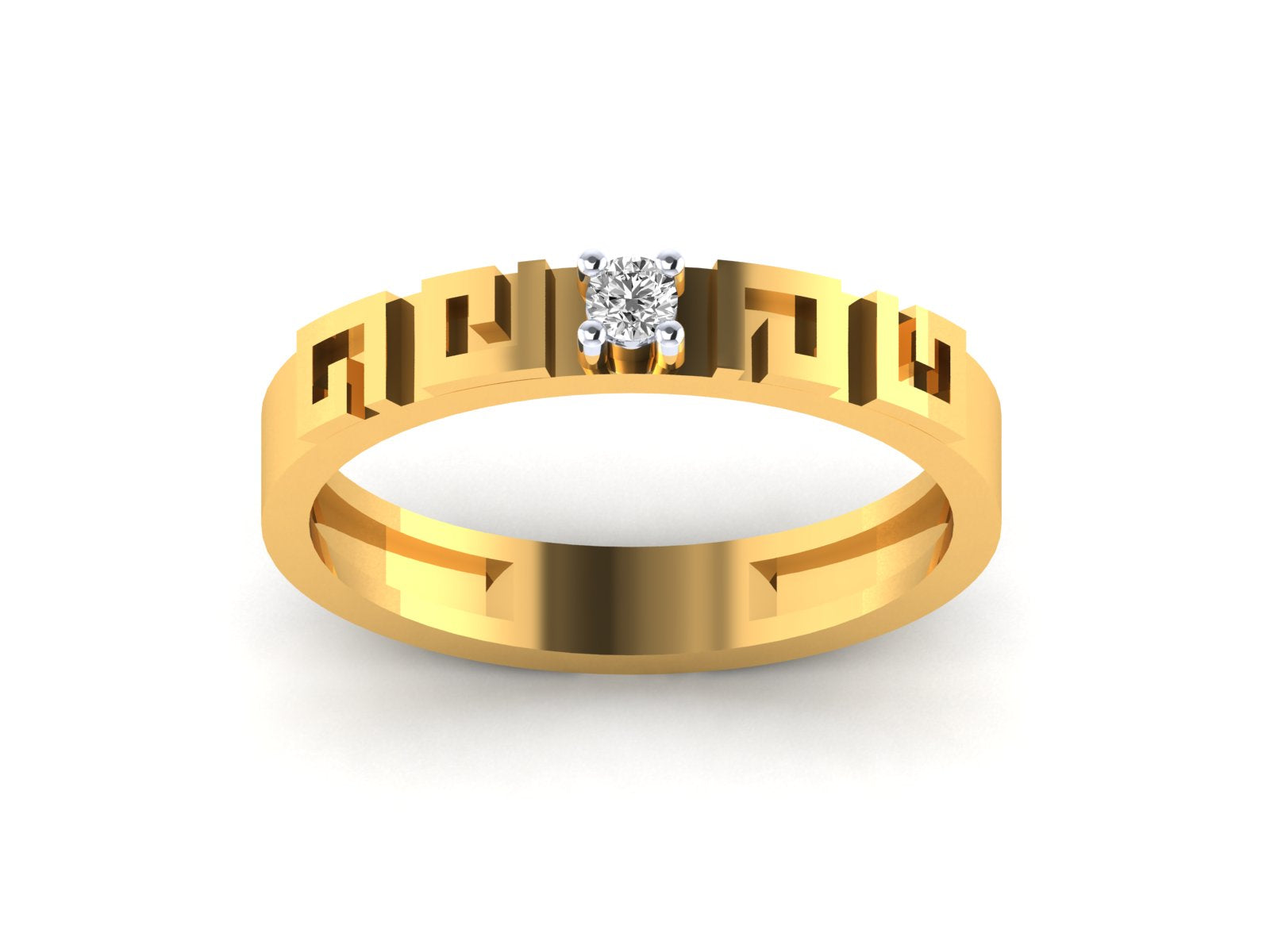 Yellow Gold Plated Sterling Silver Ring