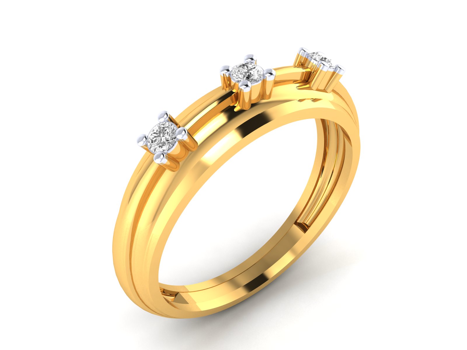 Yellow Gold Plated Sterling Silver Ring