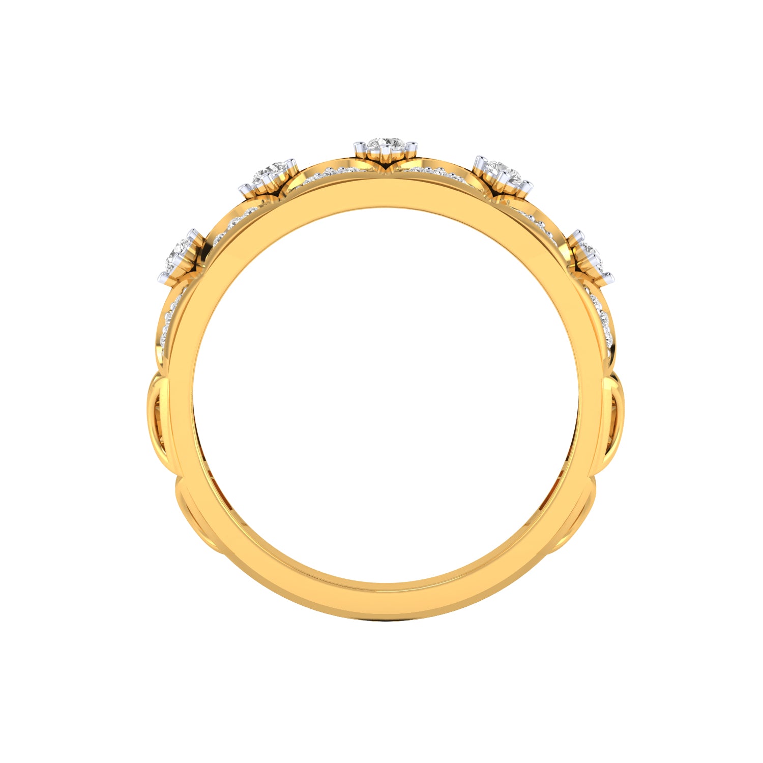 Yellow Gold Plated Sterling Silver Ring
