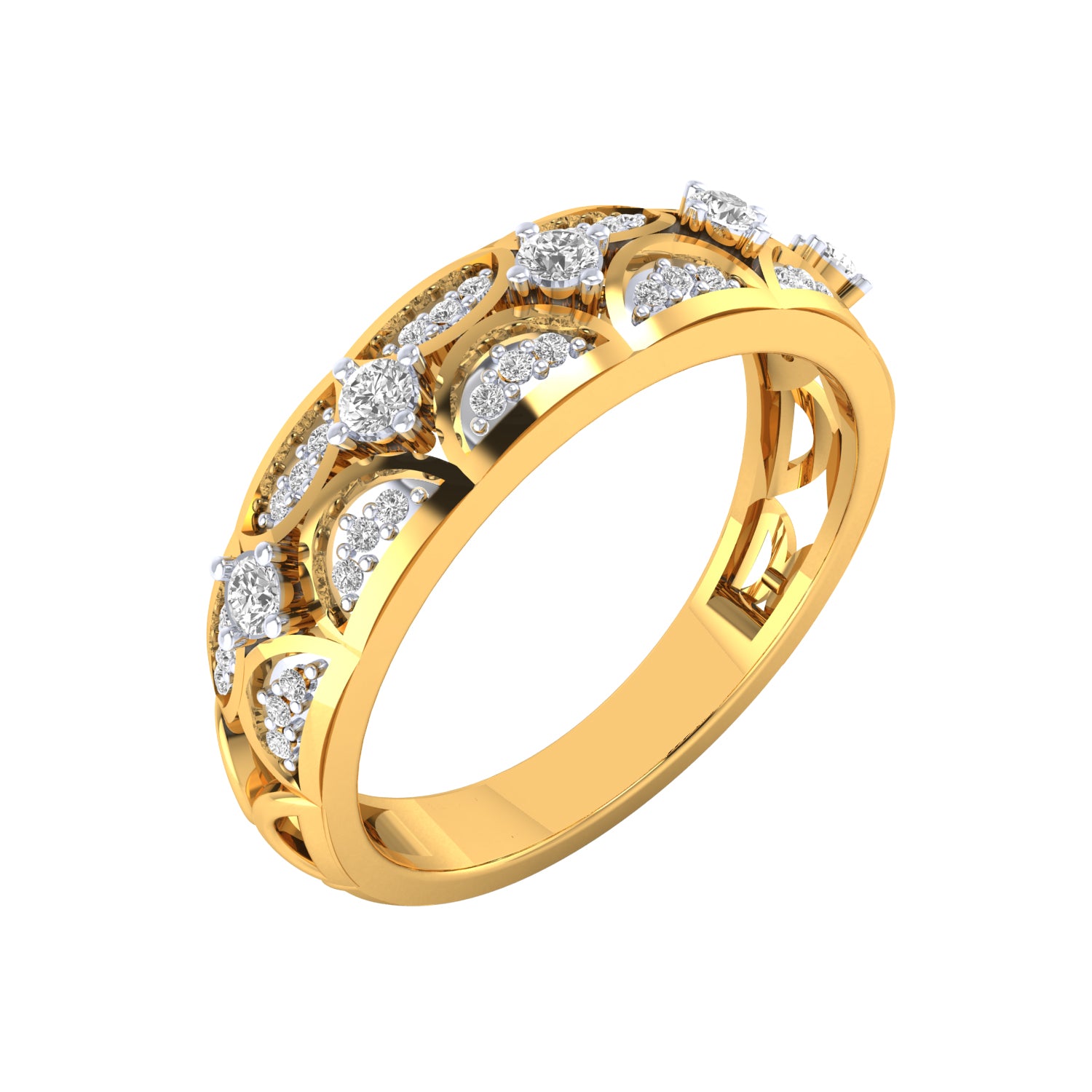 Yellow Gold Plated Sterling Silver Ring