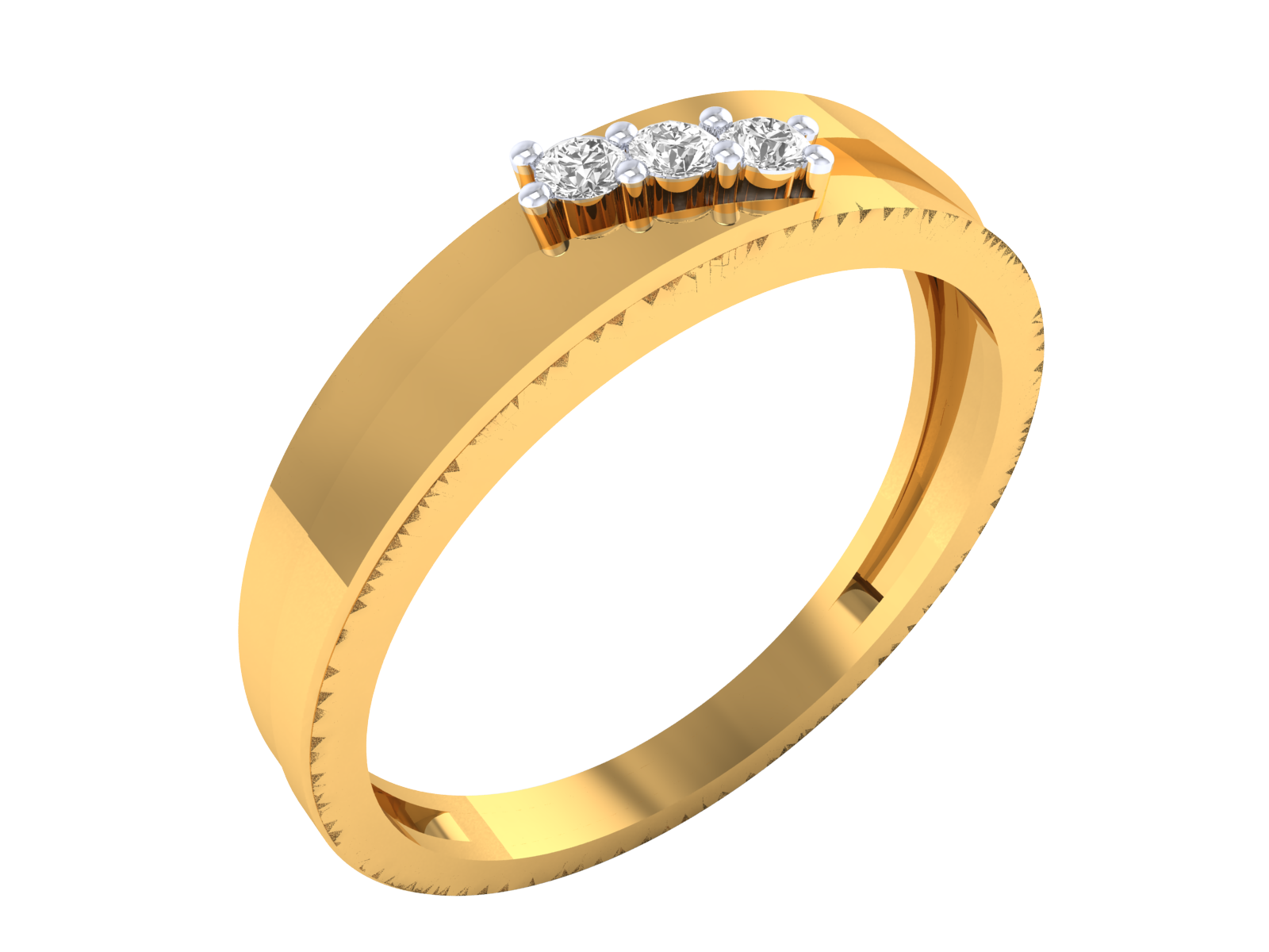 Yellow Gold Plated Sterling Silver Ring