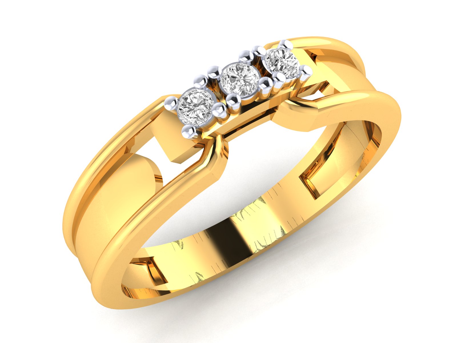 Yellow Gold Plated Sterling Silver Ring