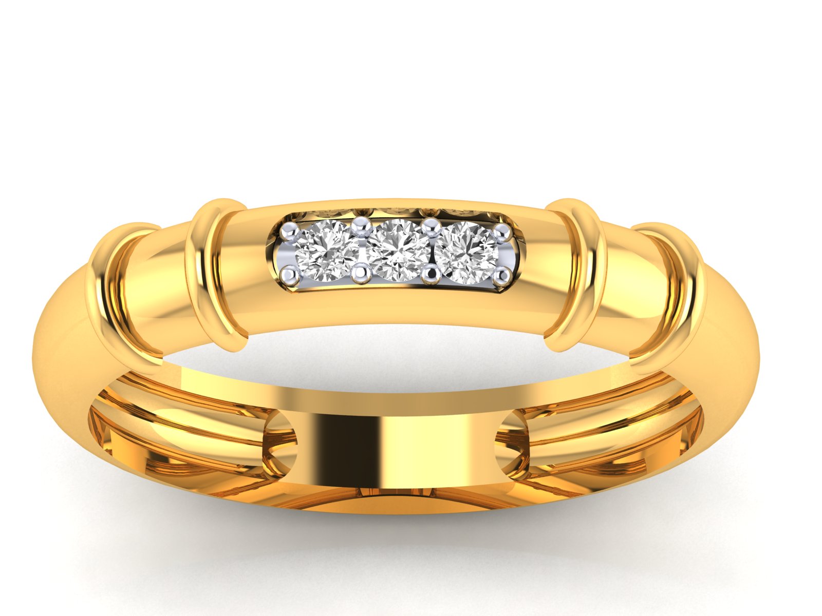 Yellow Gold Plated Sterling Silver Ring