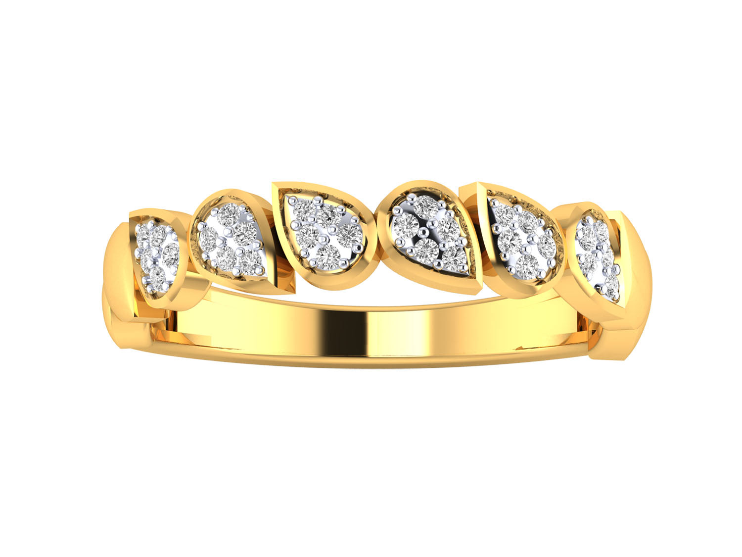 Yellow Gold Plated Sterling Silver Ring