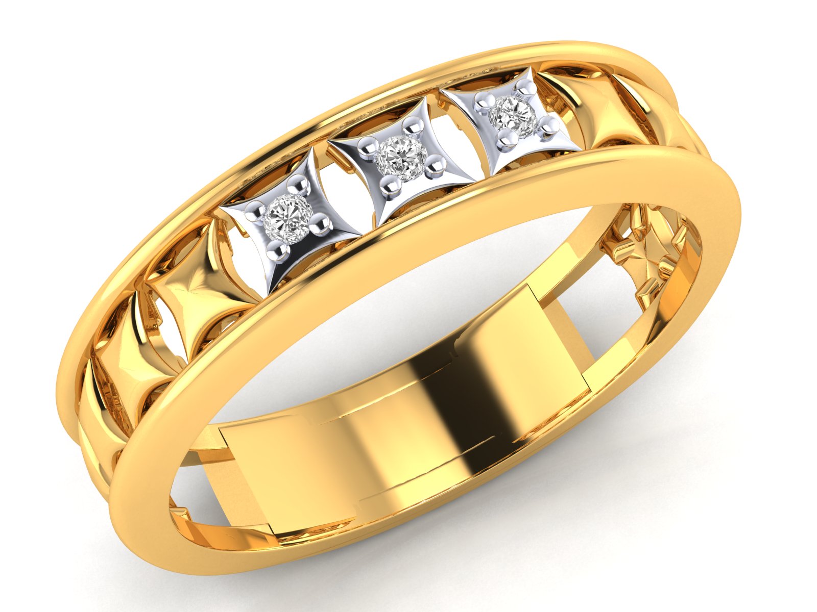 Yellow Gold Plated Sterling Silver Ring