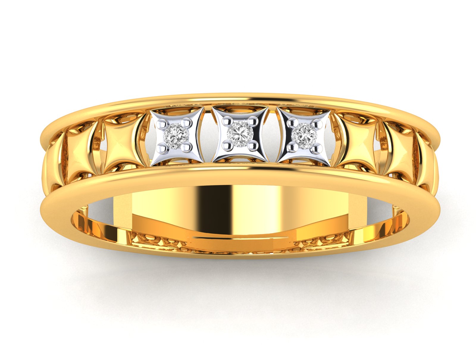 Yellow Gold Plated Sterling Silver Ring