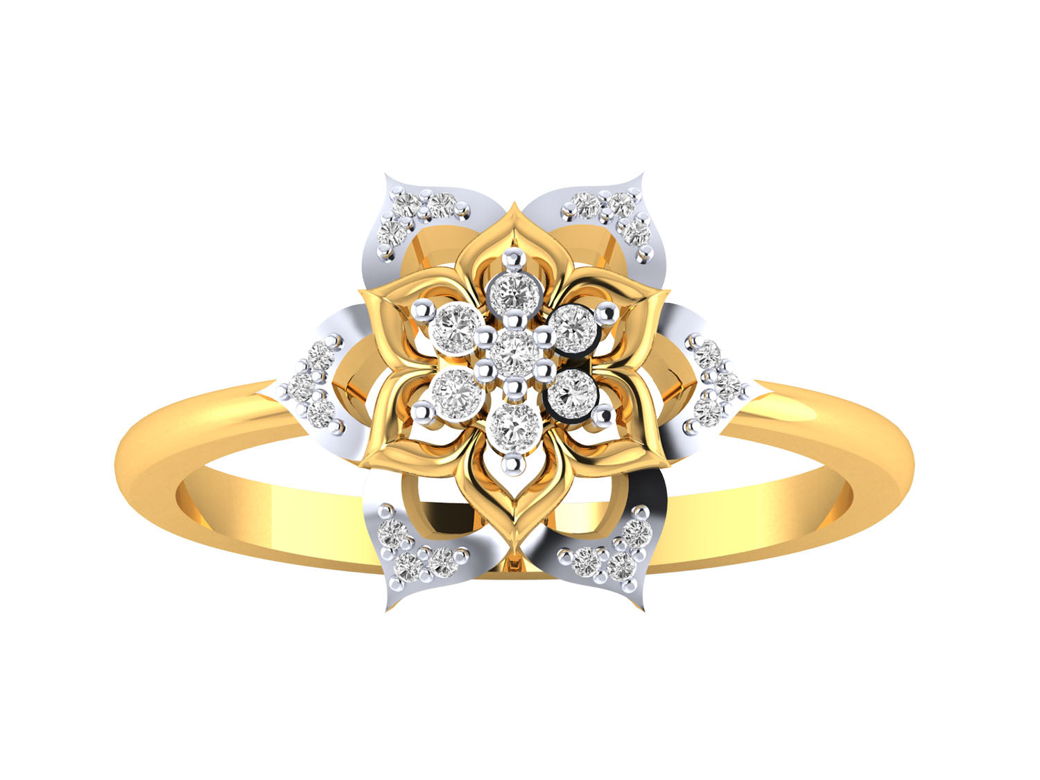 Yellow Gold Plated Sterling Silver Ring