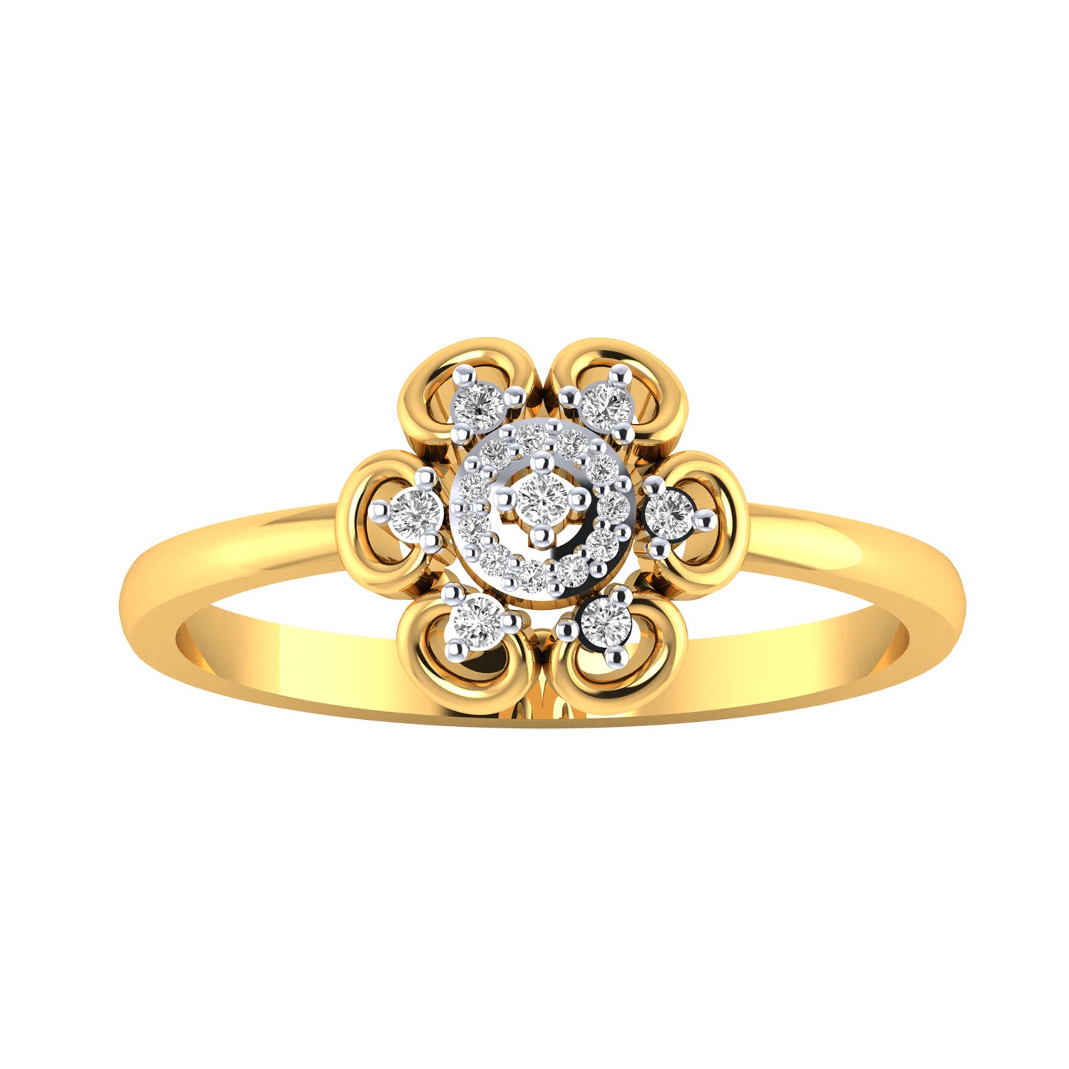 Yellow Gold Plated Sterling Silver Ring