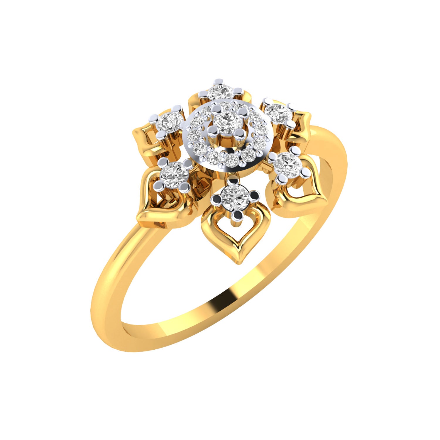 Yellow Gold Plated Sterling Silver Ring
