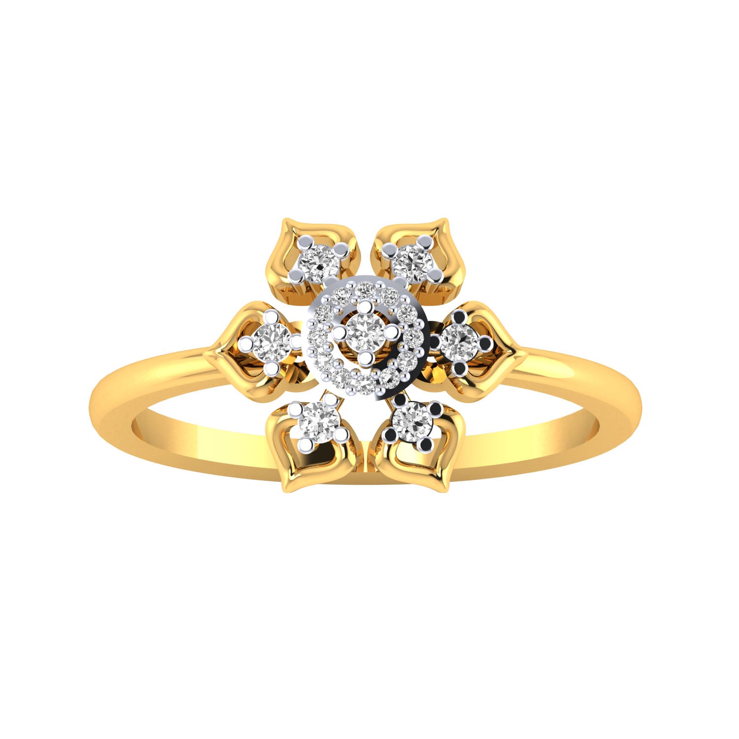 Yellow Gold Plated Sterling Silver Ring