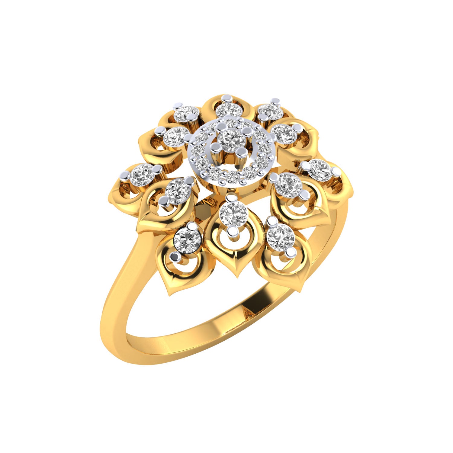 Yellow Gold Plated Sterling Silver Ring