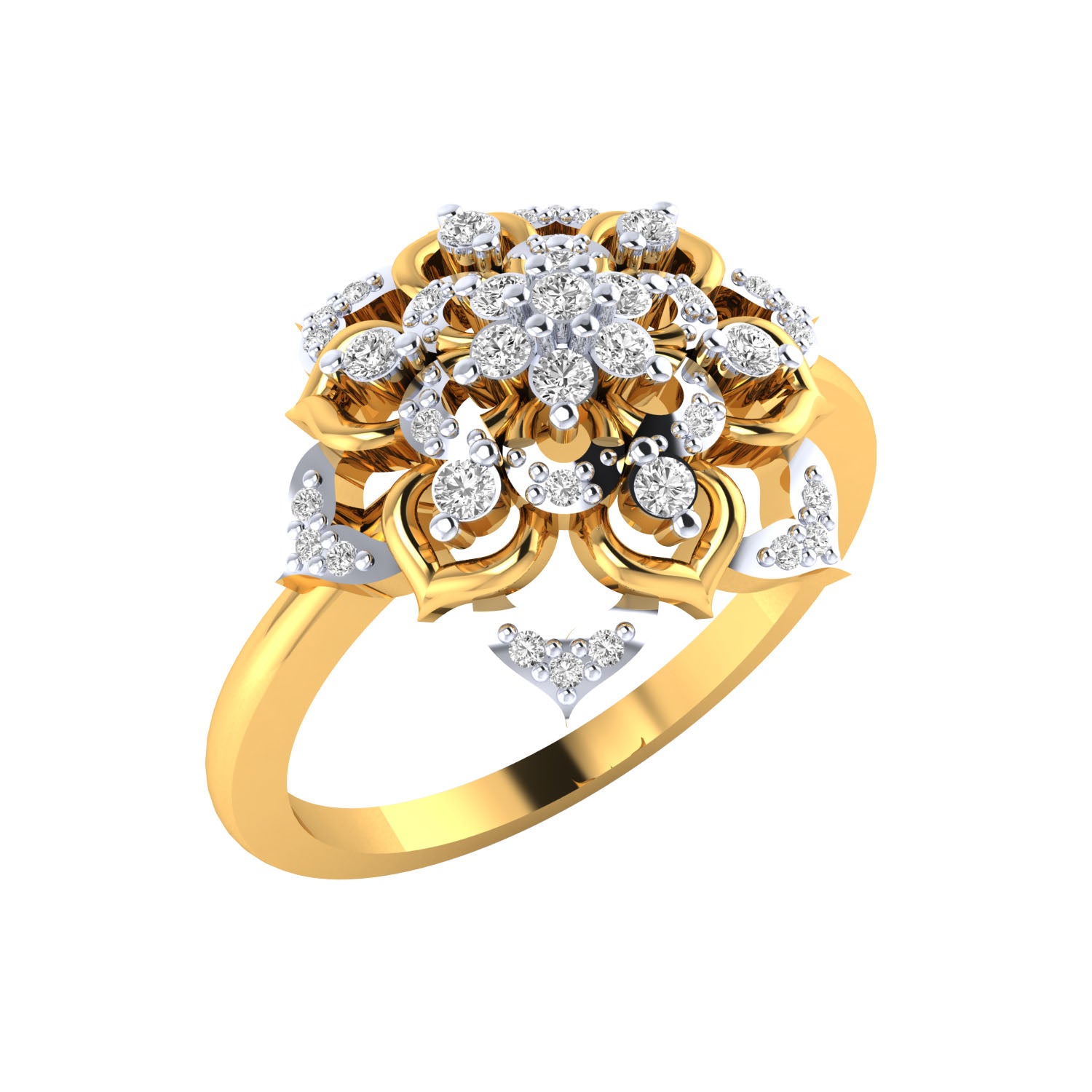 Yellow Gold Plated Sterling Silver Ring