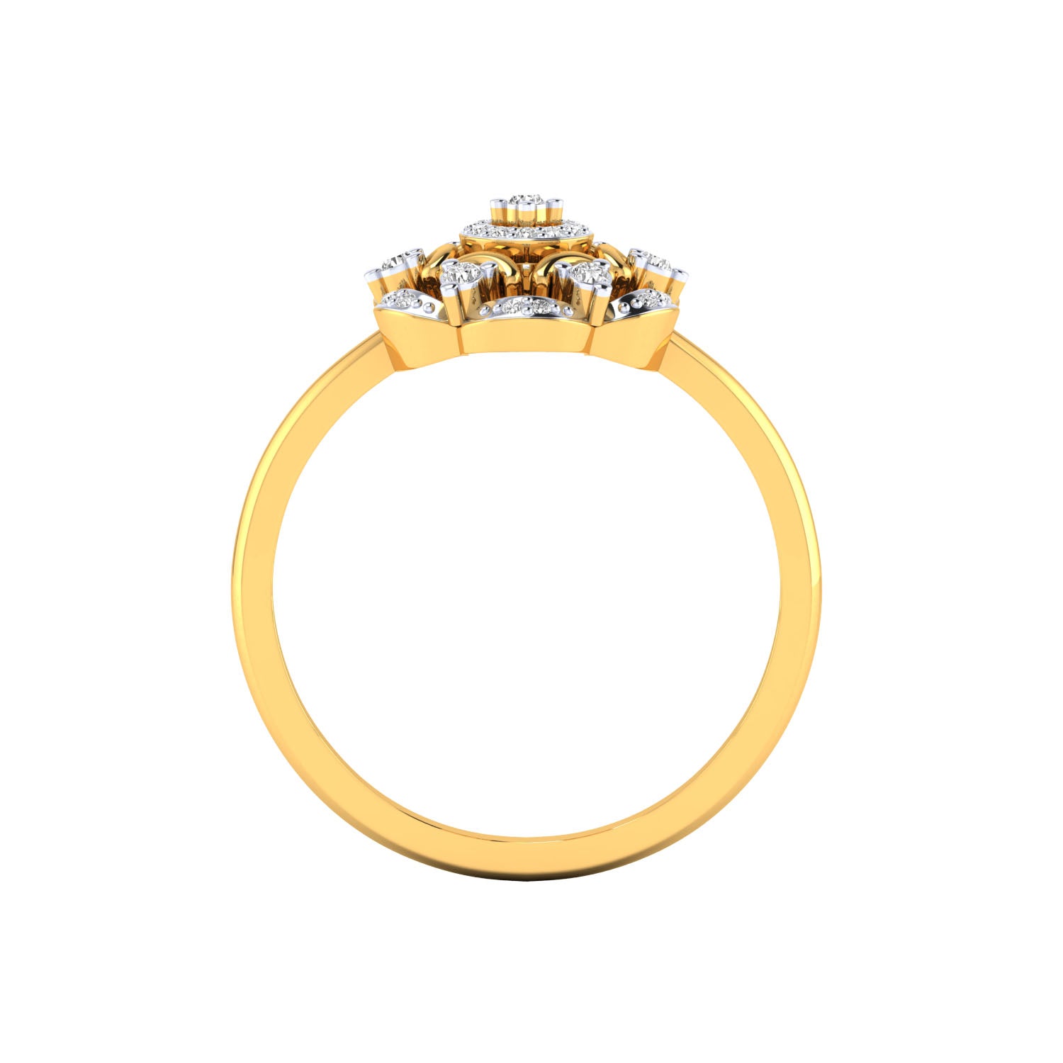 Yellow Gold Plated Sterling Silver Ring