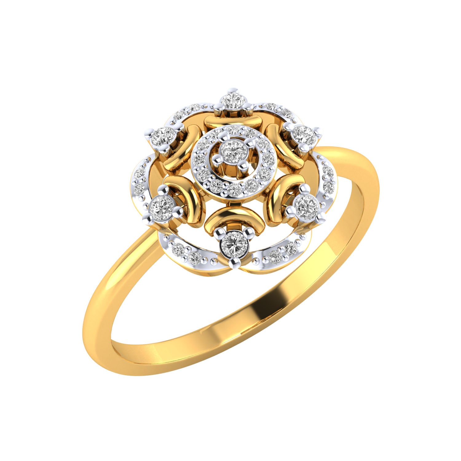 Yellow Gold Plated Sterling Silver Ring