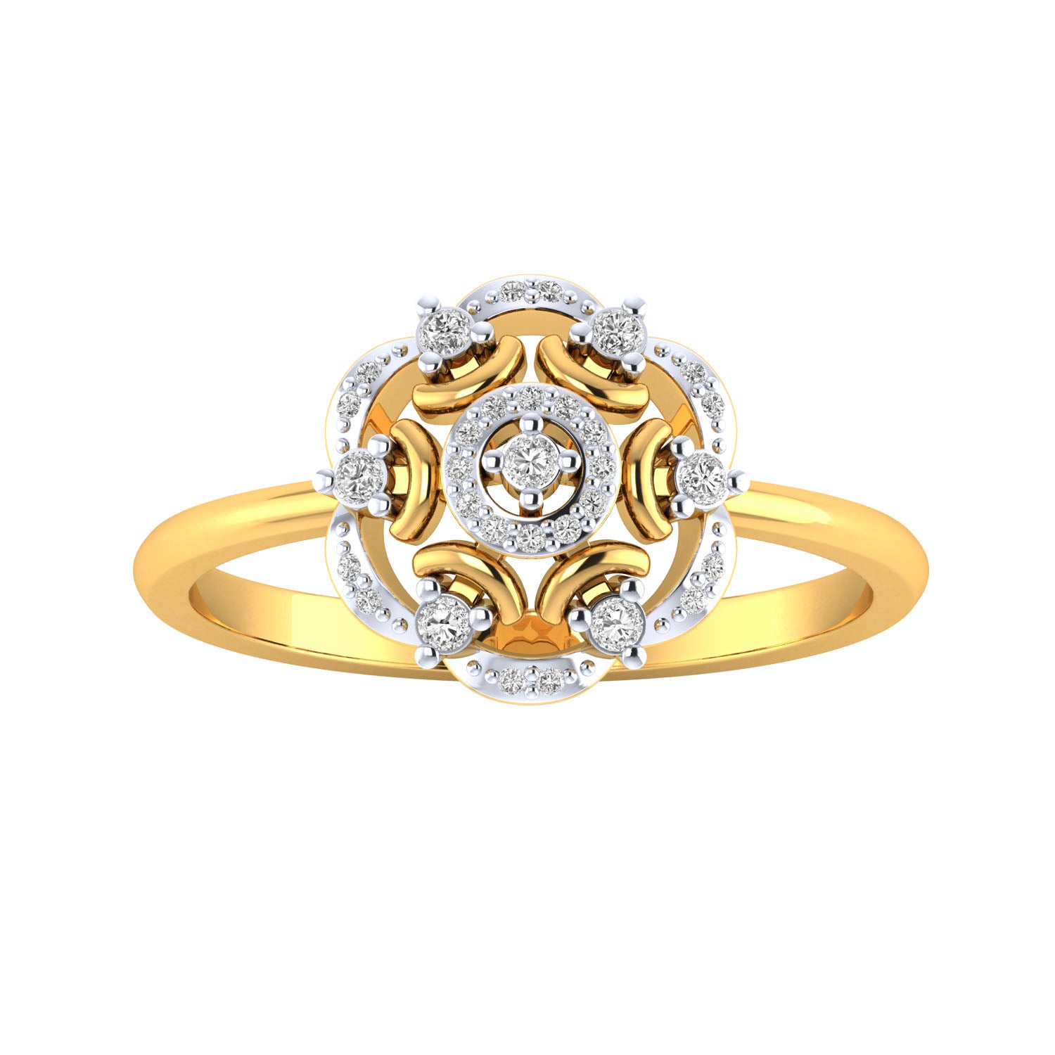 Yellow Gold Plated Sterling Silver Ring