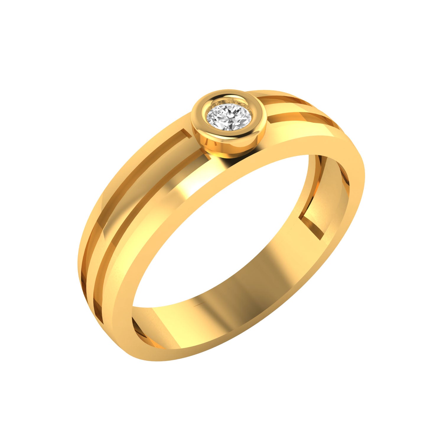 Yellow Gold Plated Sterling Silver Ring