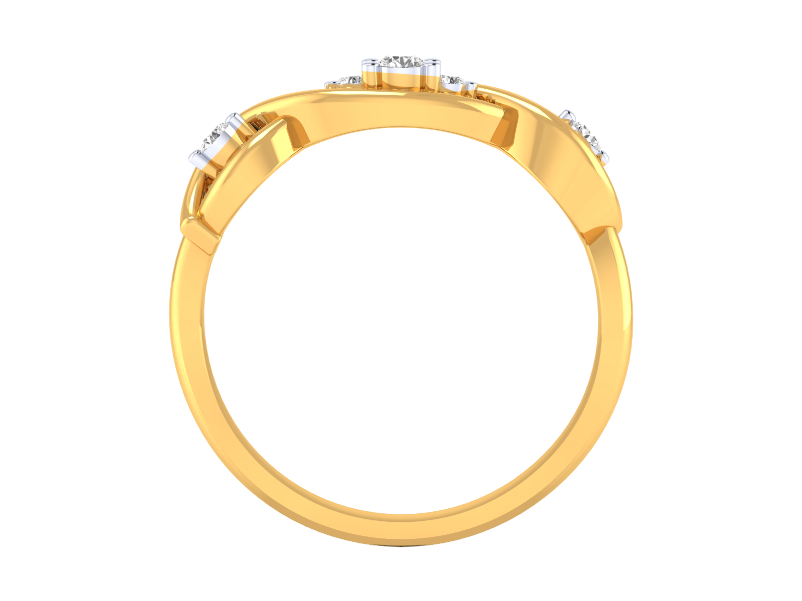 Yellow Gold Plated Sterling Silver Ring