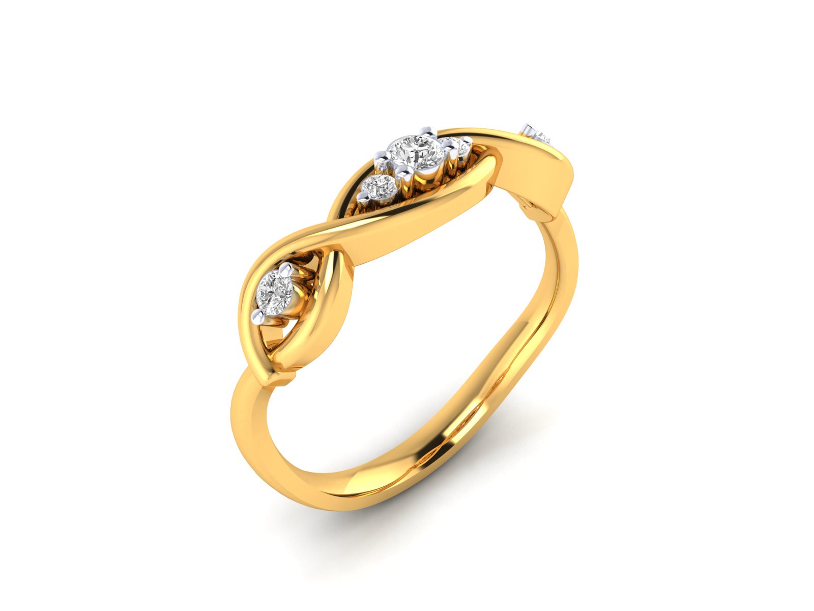 Yellow Gold Plated Sterling Silver Ring