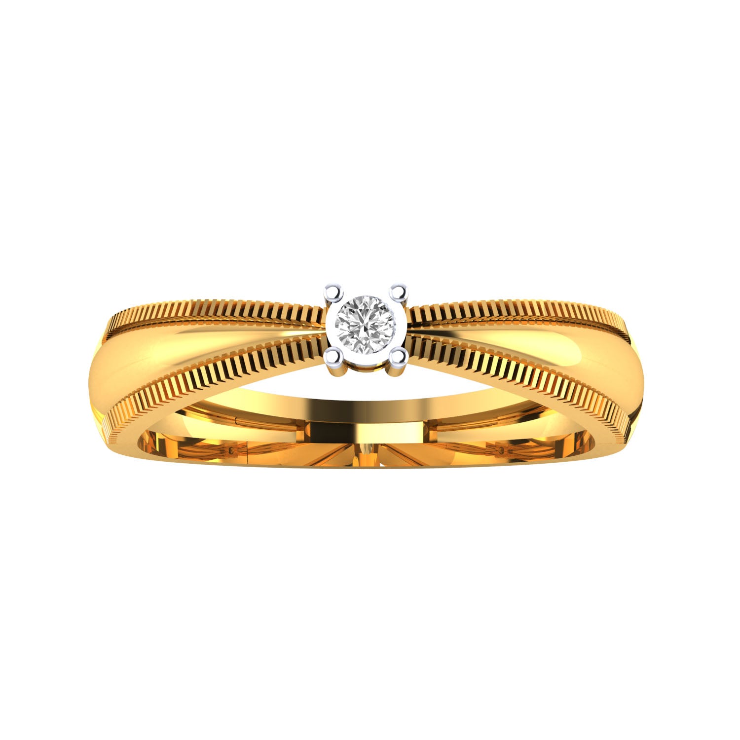 Yellow Gold Plated Sterling Silver Ring
