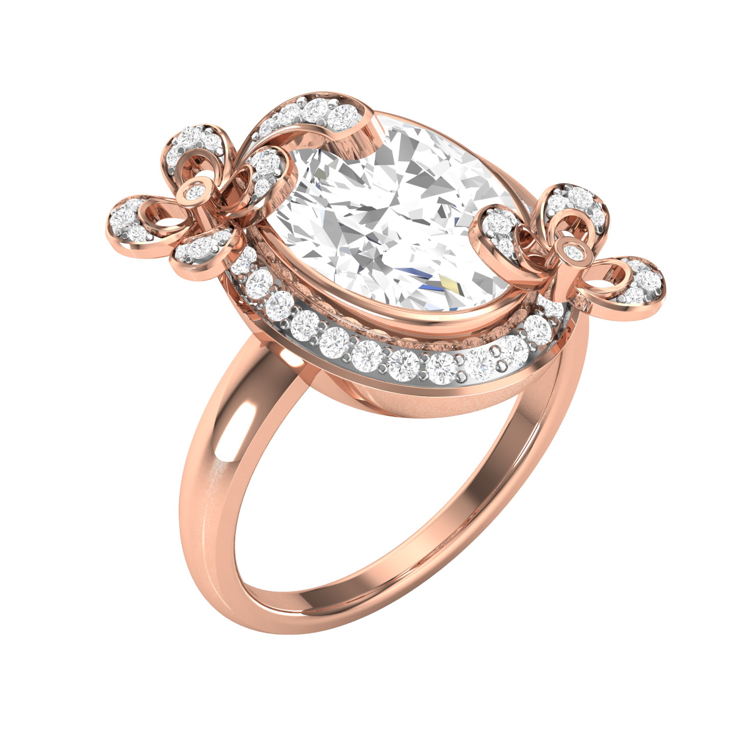 Rose Gold Plated Sterling Silver Ring