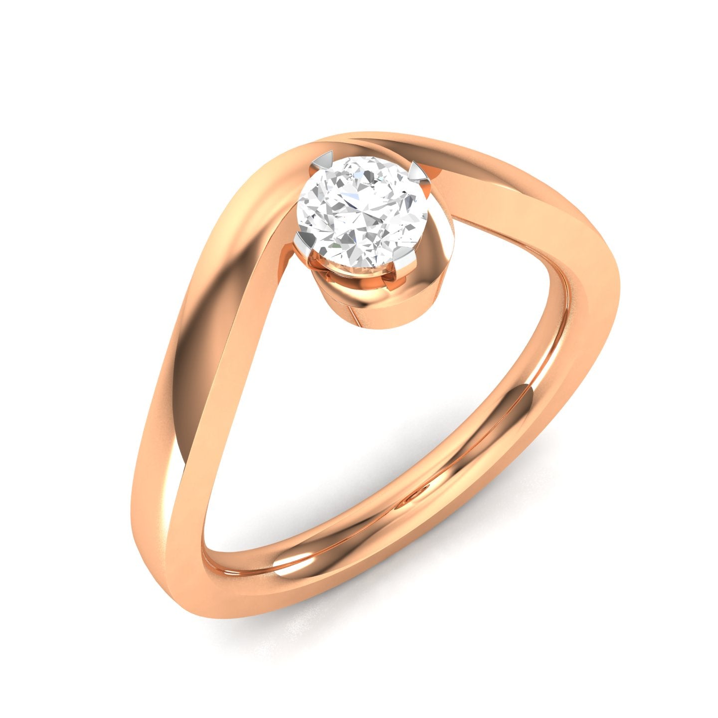 Rose Gold Plated Sterling Silver Ring