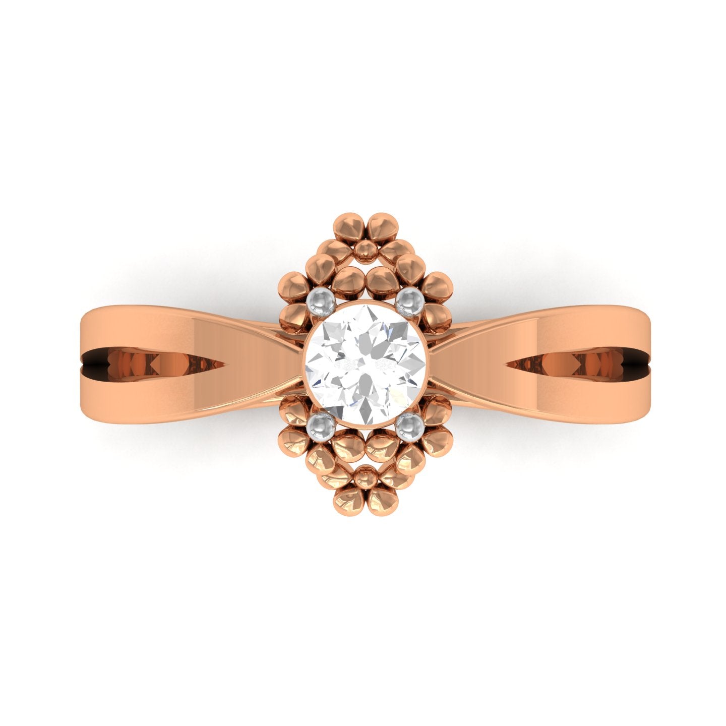 Rose Gold Plated Sterling Silver Ring