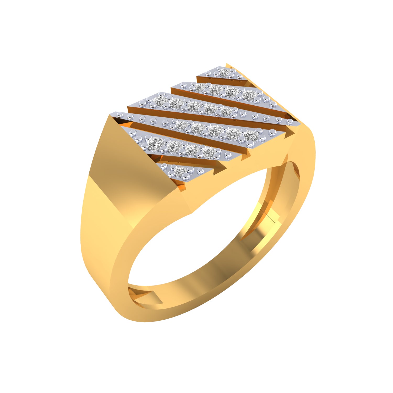 Yellow Gold Plated Sterling Silver Ring