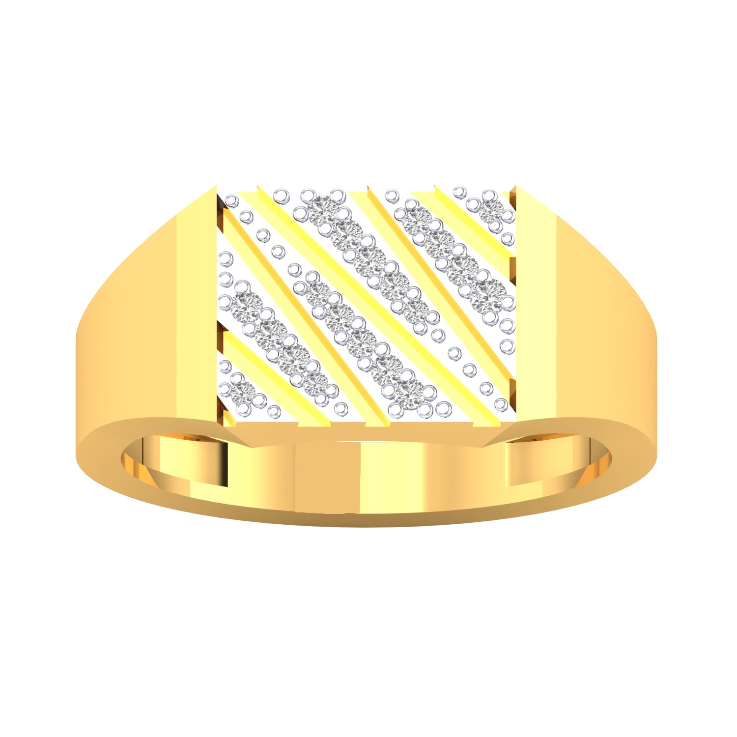 Yellow Gold Plated Sterling Silver Ring
