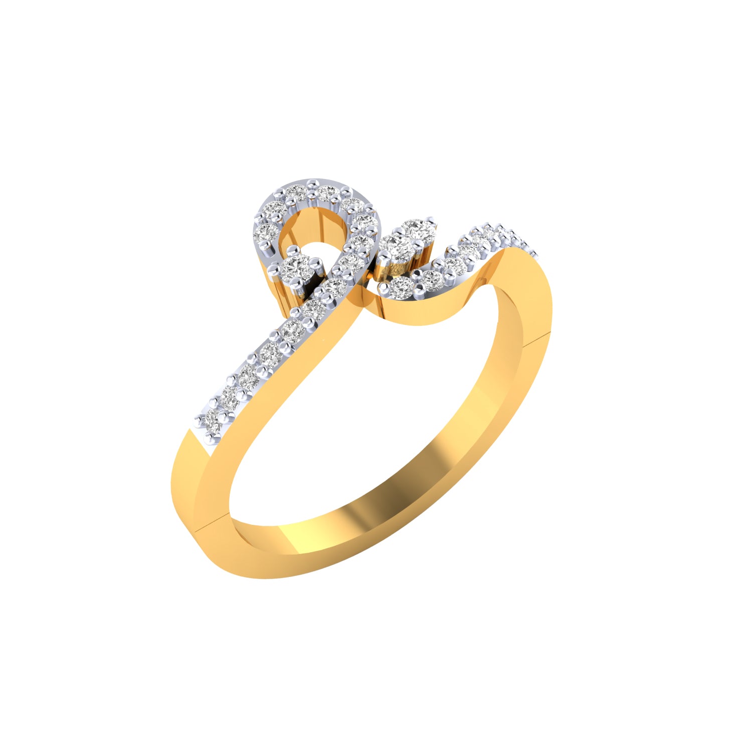 Yellow Gold Plated Sterling Silver Ring