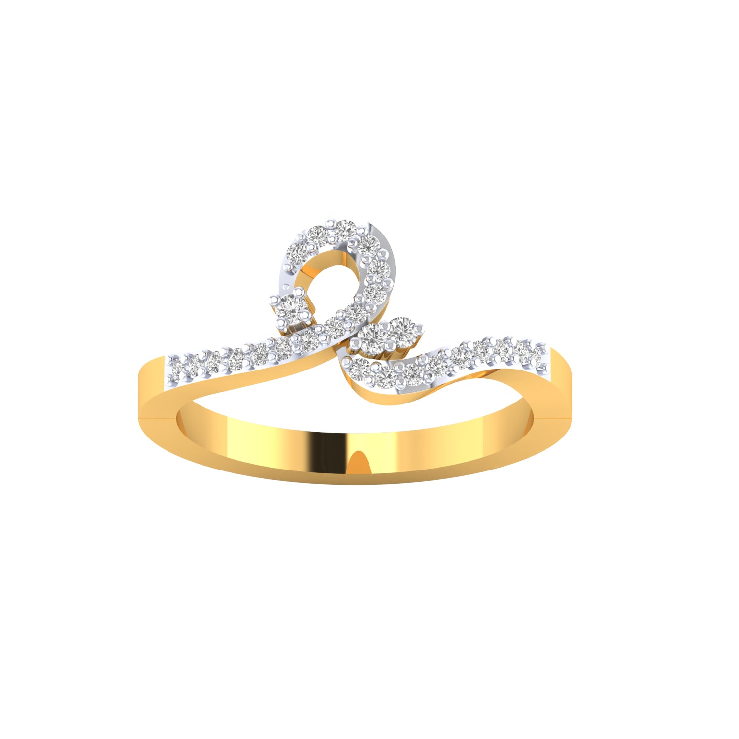 Yellow Gold Plated Sterling Silver Ring