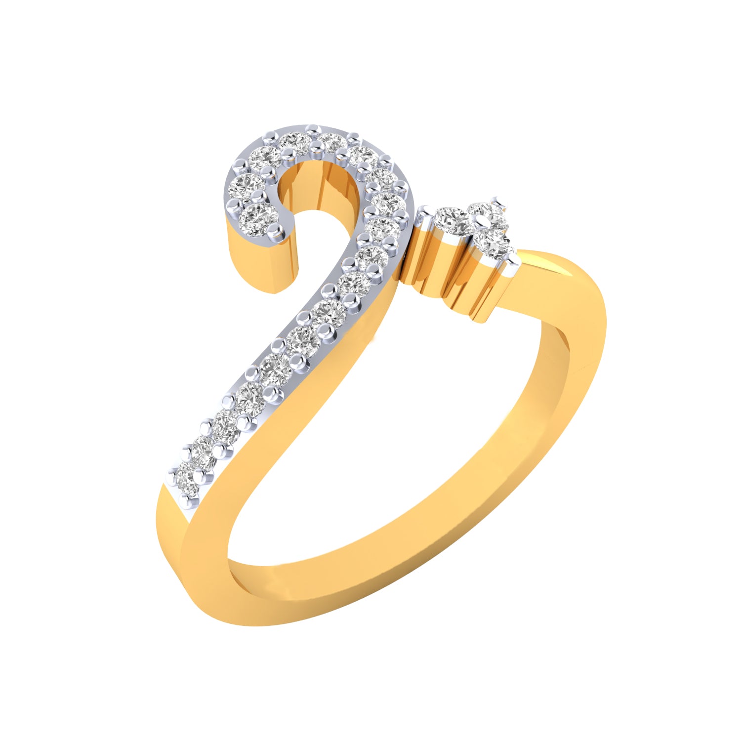Yellow Gold Plated Sterling Silver Ring