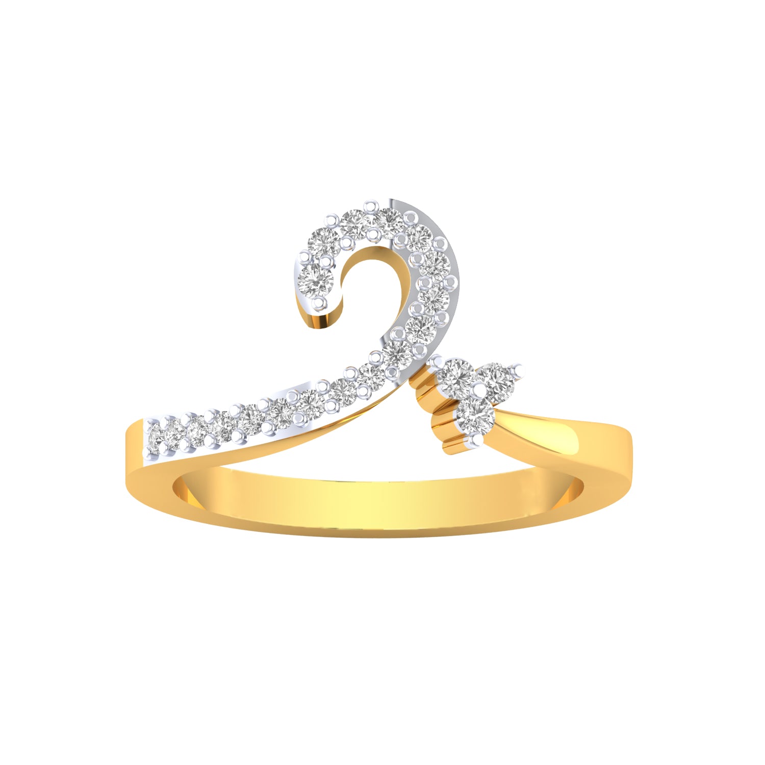 Yellow Gold Plated Sterling Silver Ring