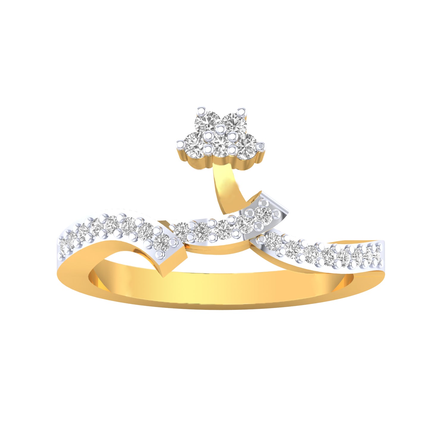 Yellow Gold Plated Sterling Silver Ring