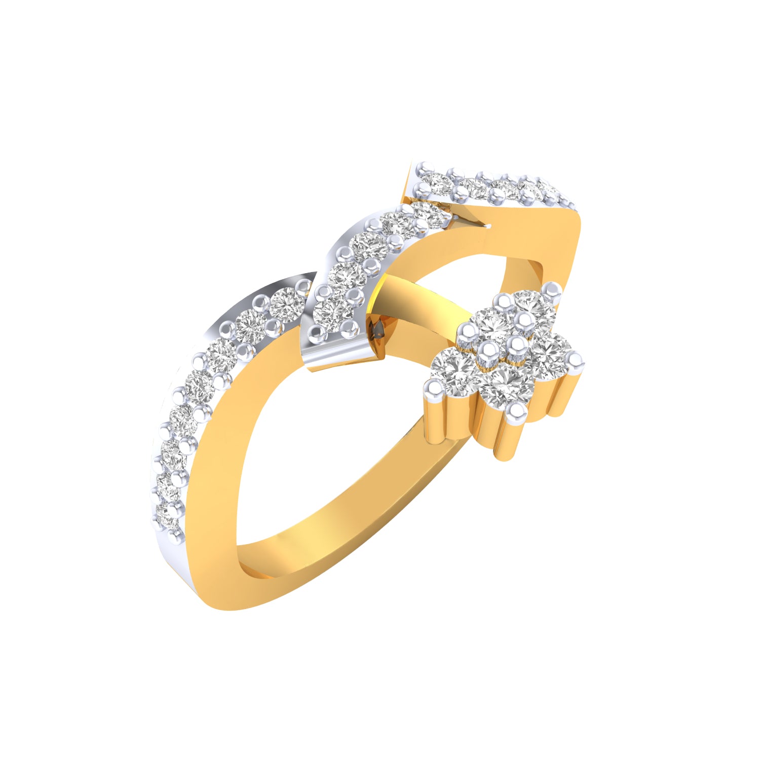 Yellow Gold Plated Sterling Silver Ring