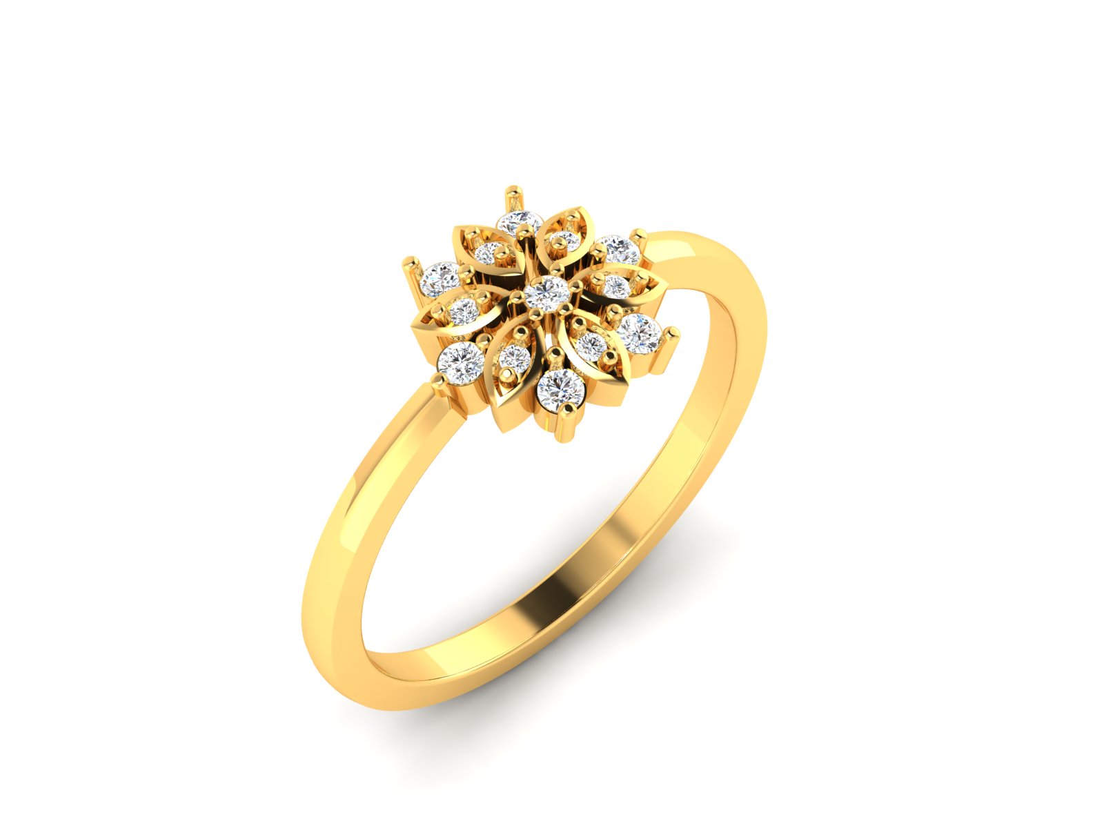 Yellow Gold Plated Sterling Silver Ring