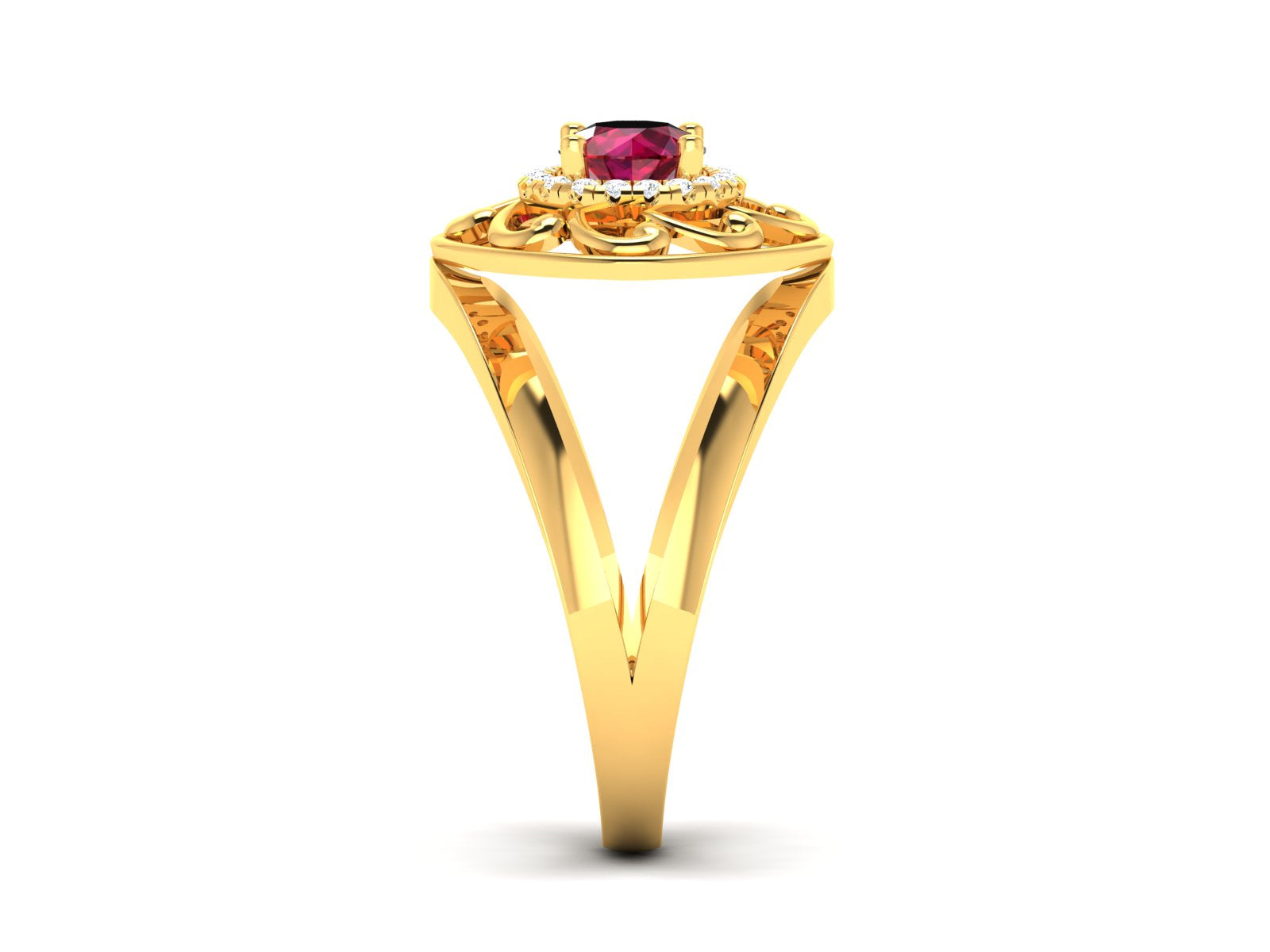 Yellow Gold Plated Sterling Silver Ring