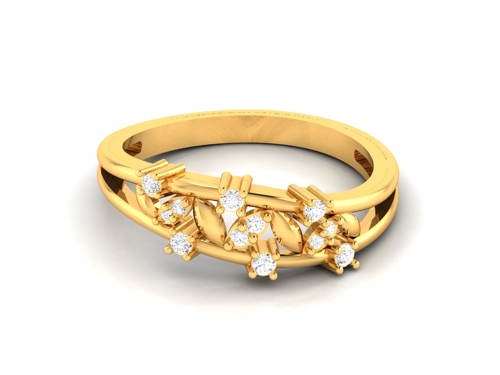 Yellow Gold Plated Sterling Silver Ring