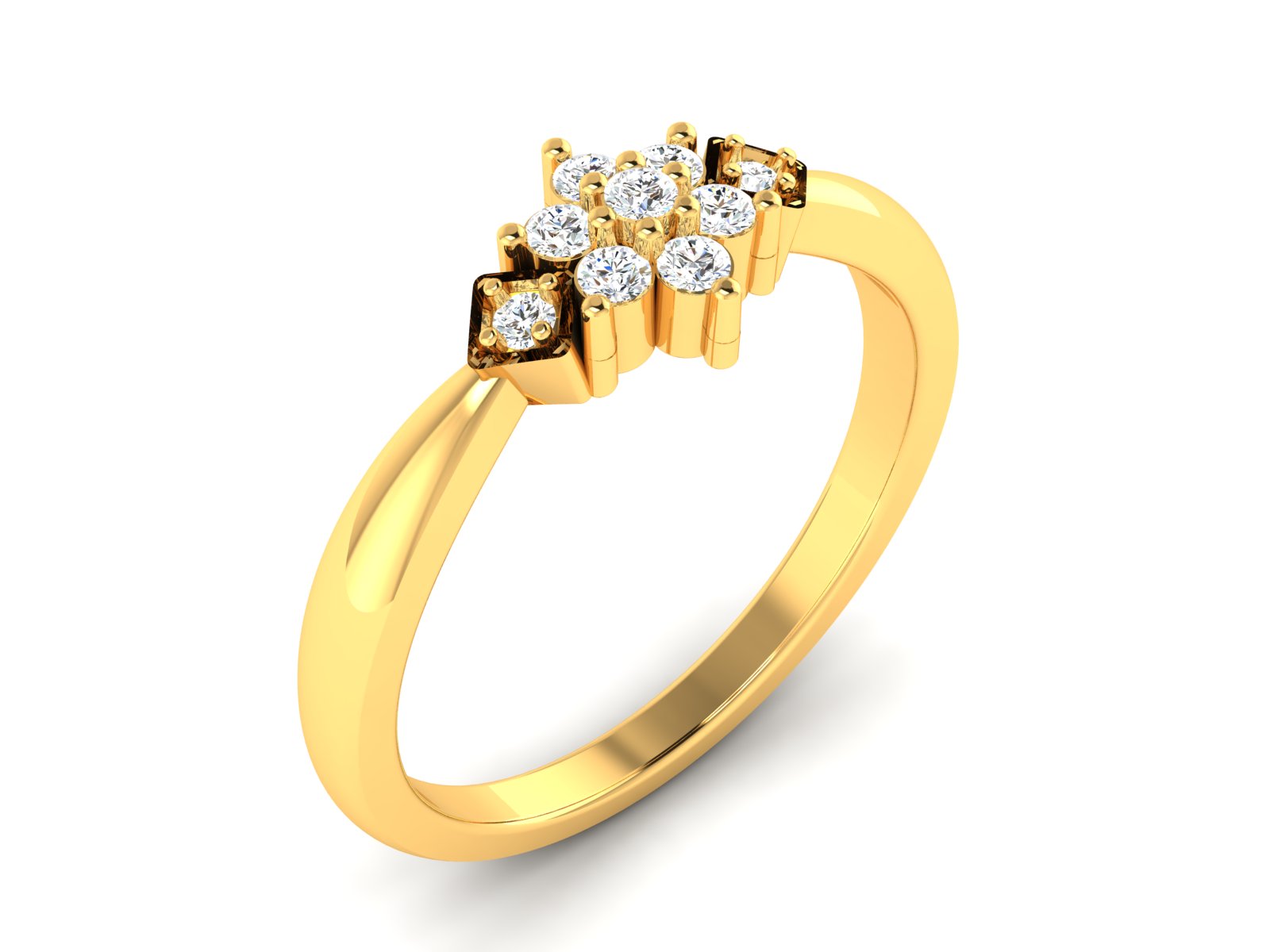 Yellow Gold Plated Sterling Silver Ring