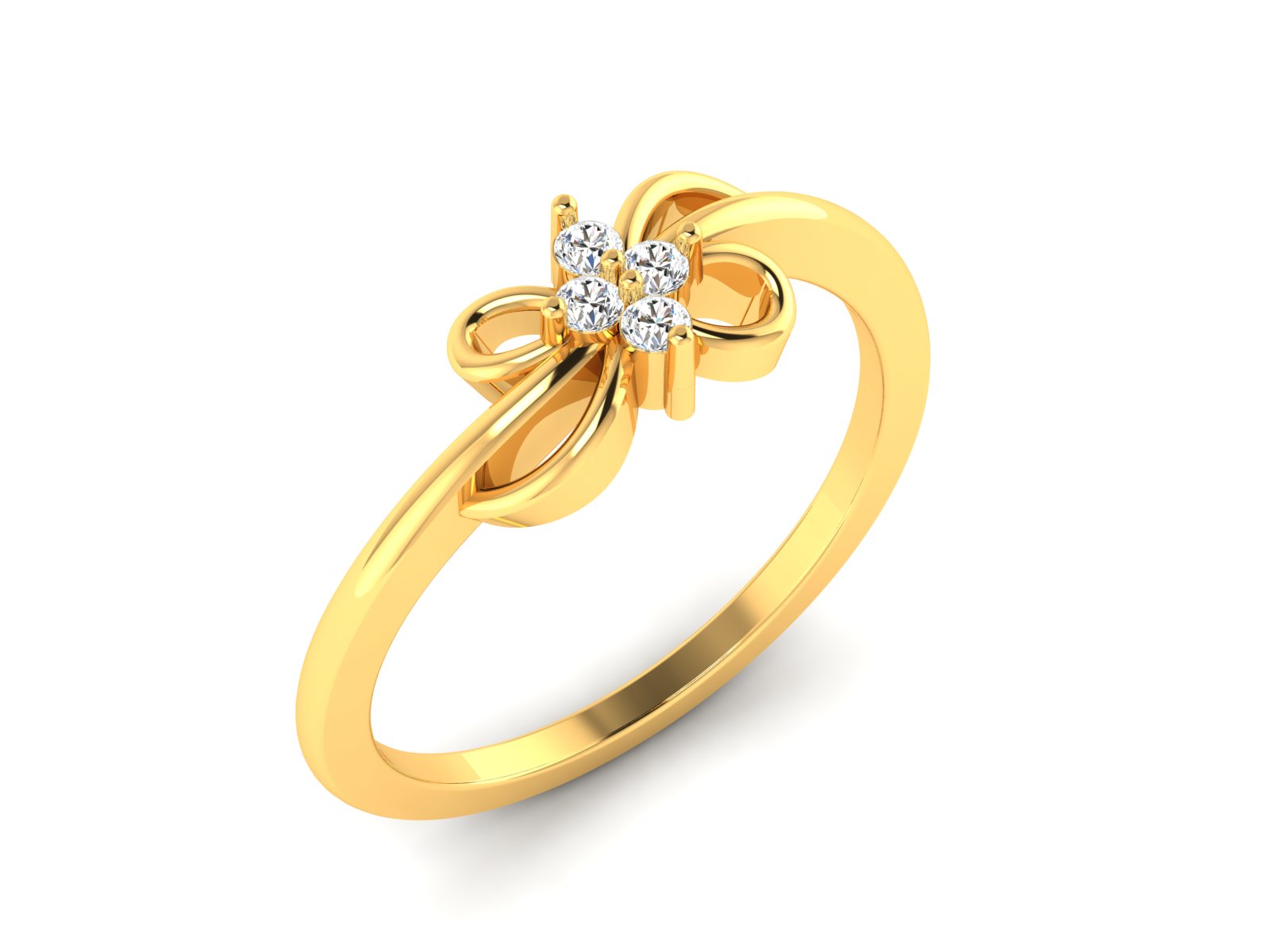 Yellow Gold Plated Sterling Silver Ring