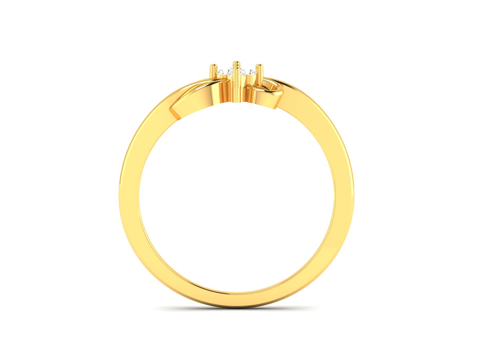Yellow Gold Plated Sterling Silver Ring