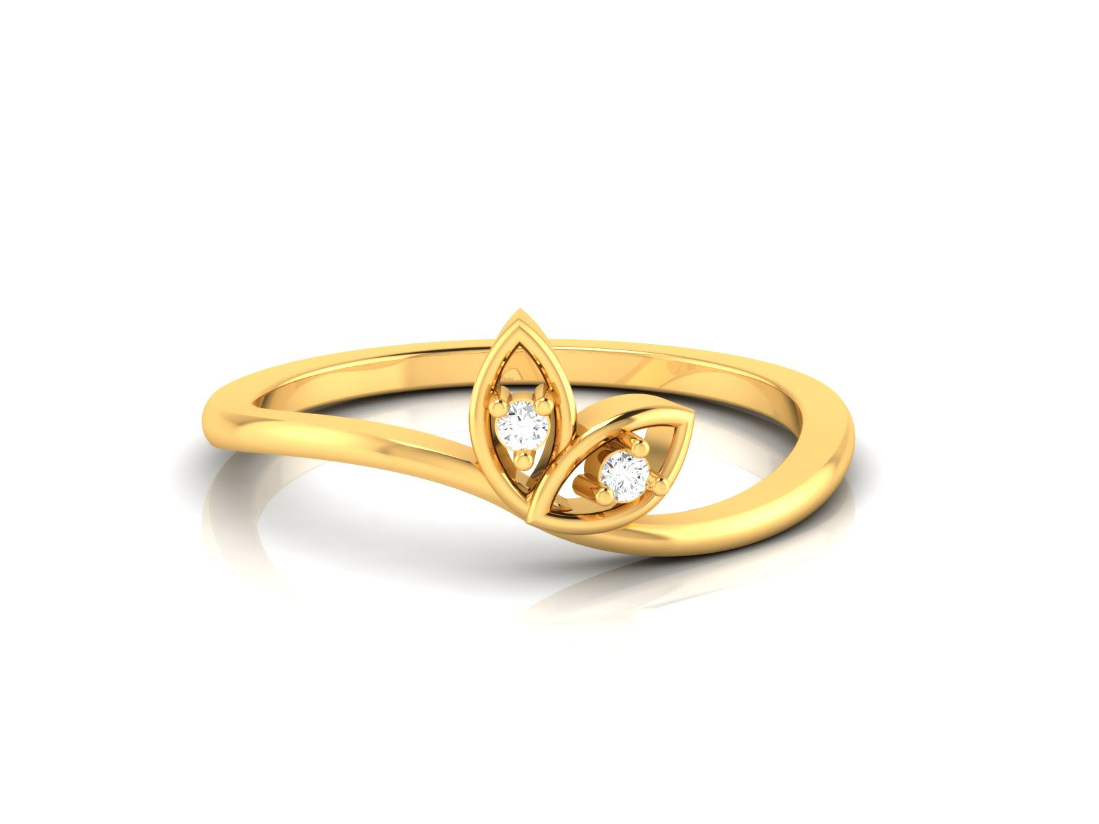 Yellow Gold Plated Sterling Silver Ring