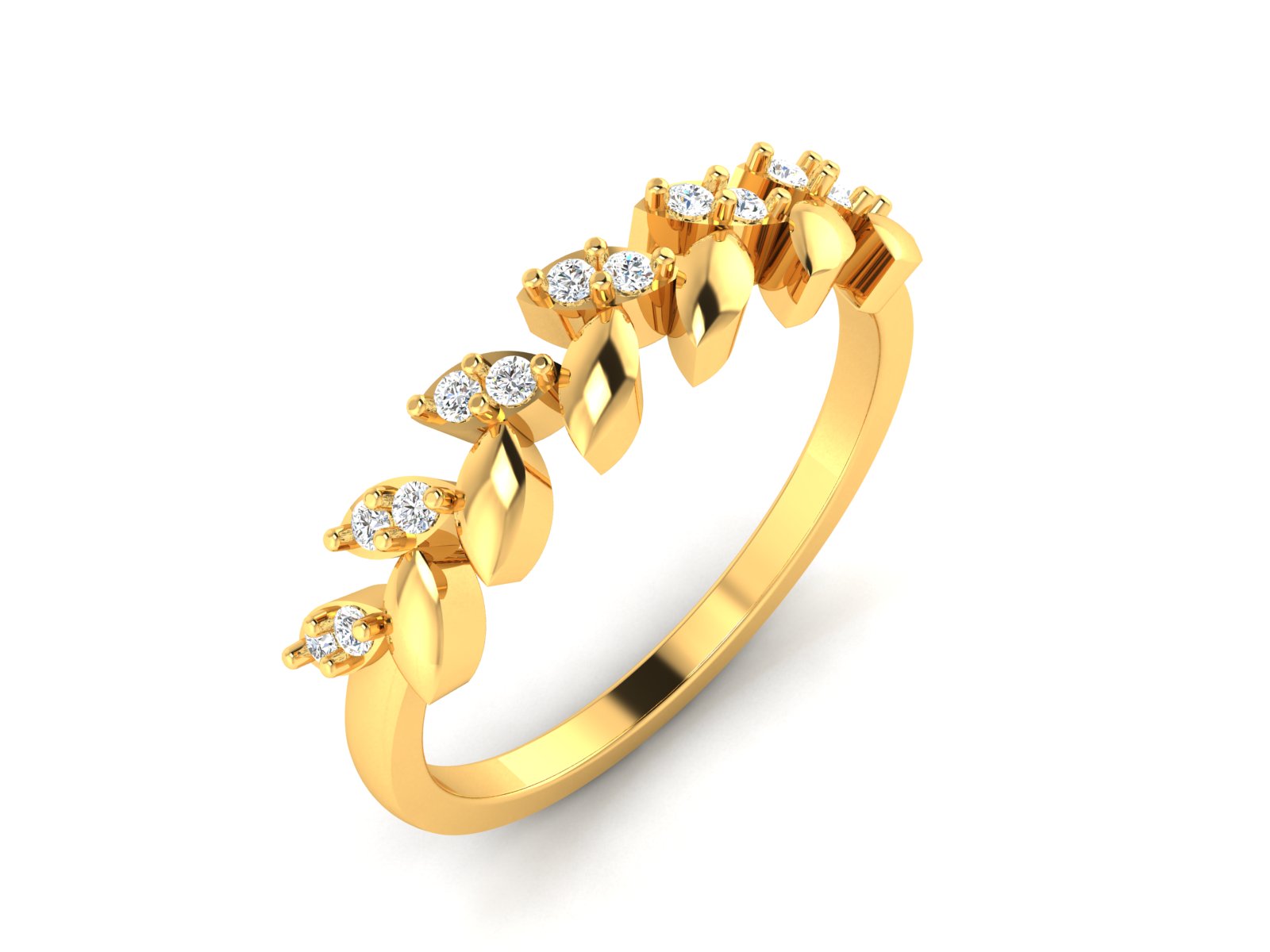 Yellow Gold Plated Sterling Silver Ring