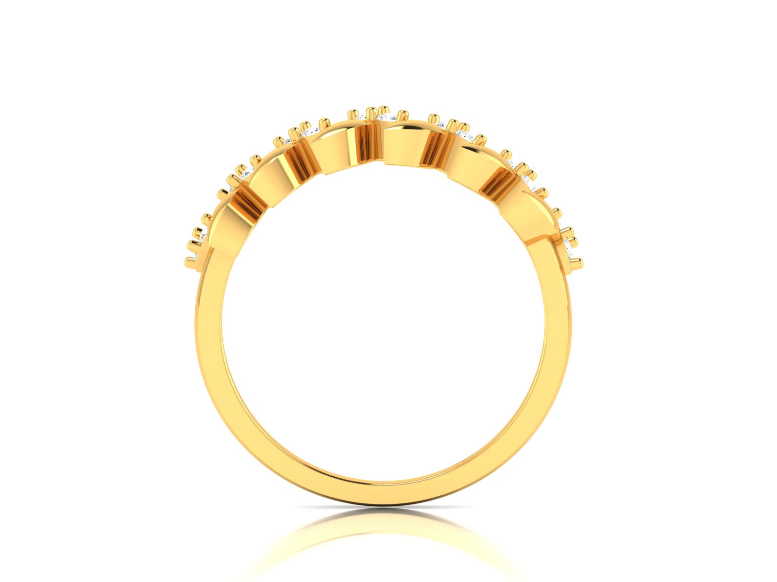 Yellow Gold Plated Sterling Silver Ring