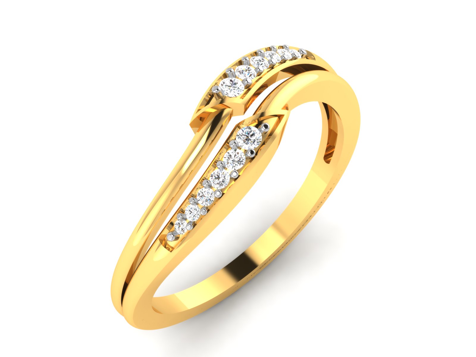 Yellow Gold Plated Sterling Silver Ring