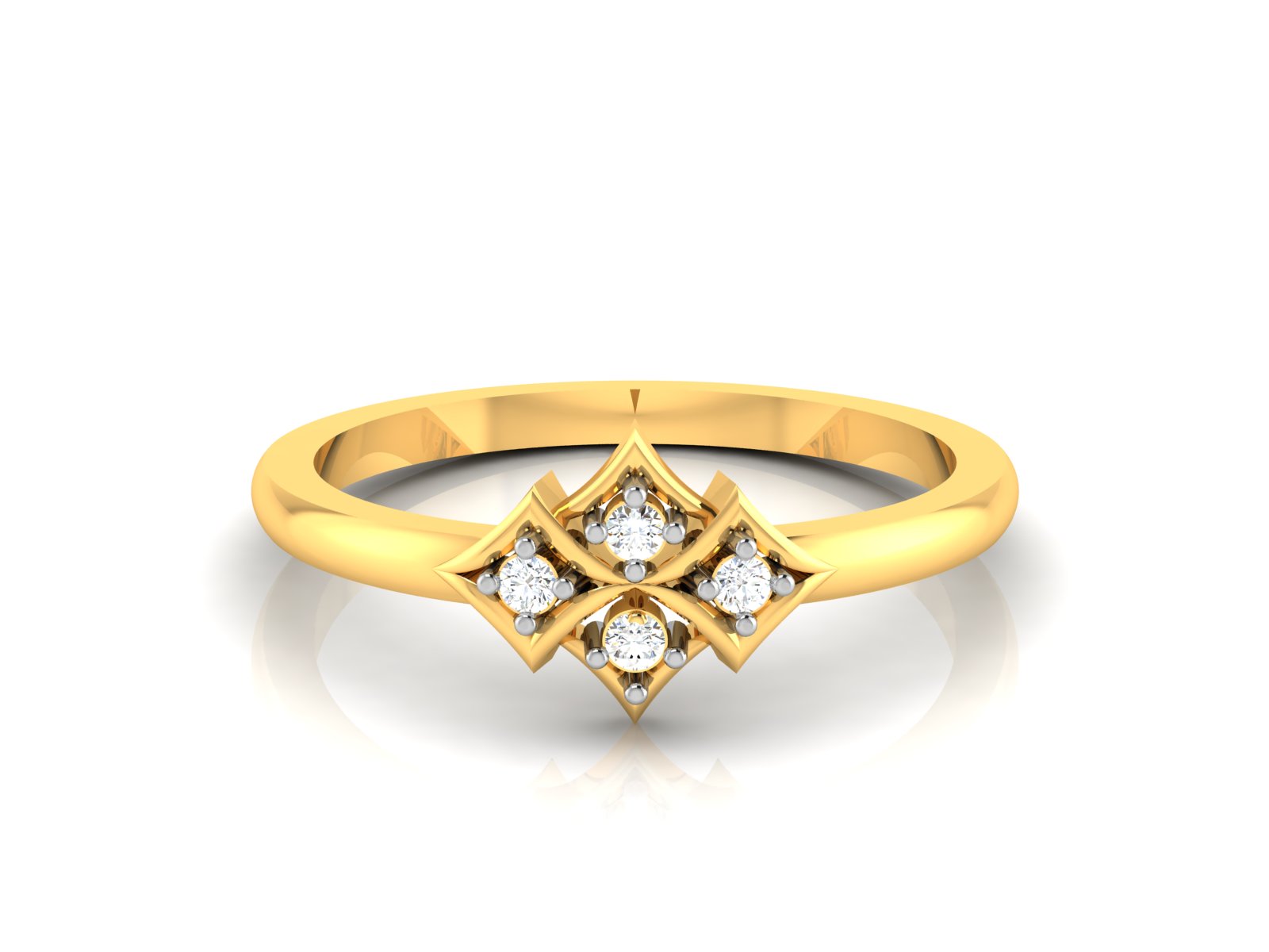 Yellow Gold Plated Sterling Silver Ring