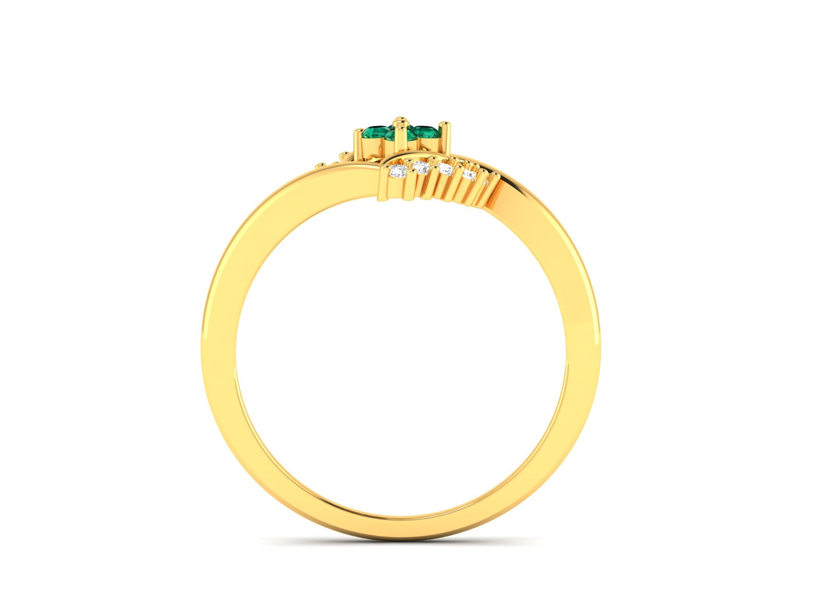 Yellow Gold Plated Sterling Silver Ring