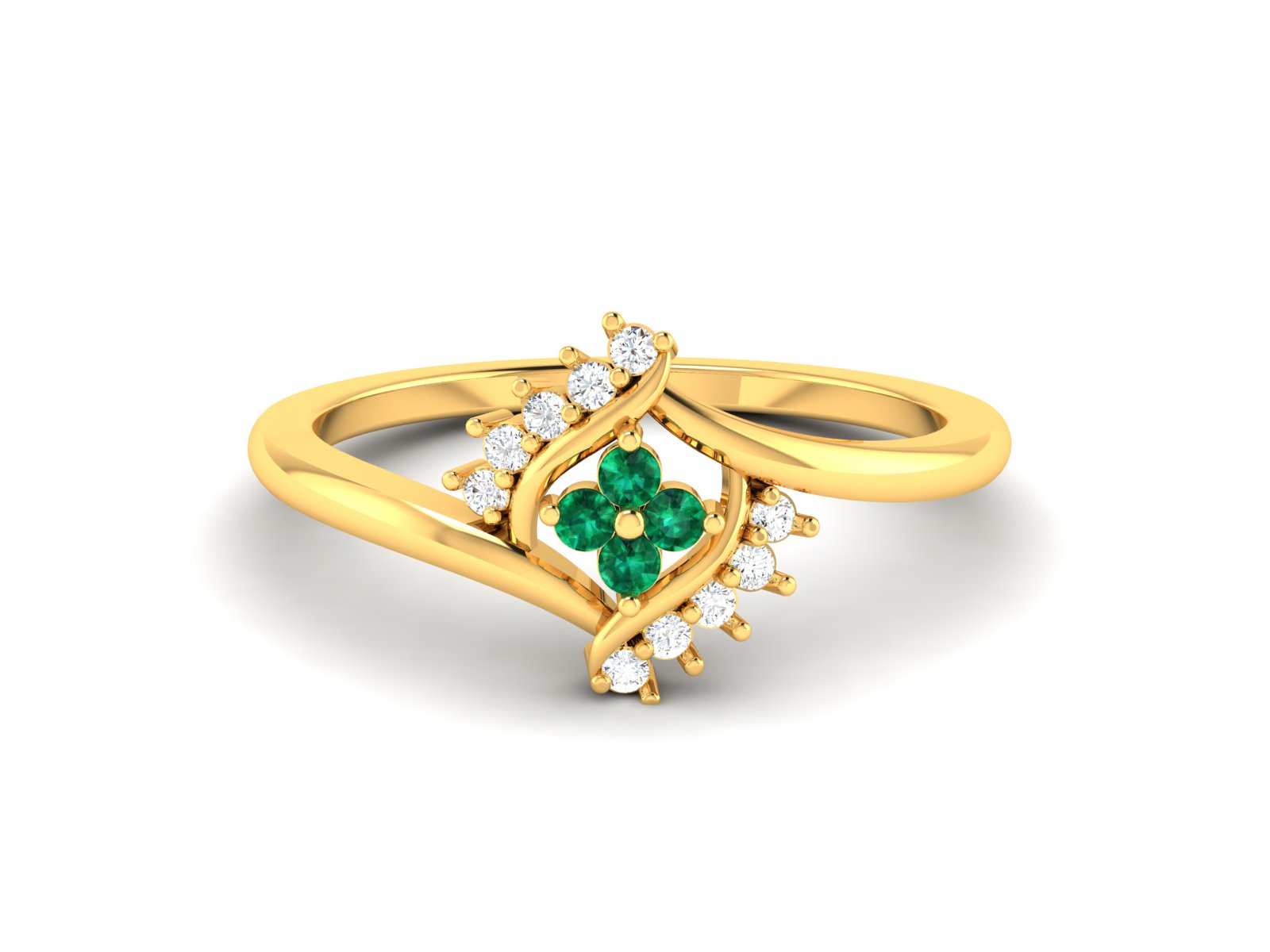 Yellow Gold Plated Sterling Silver Ring